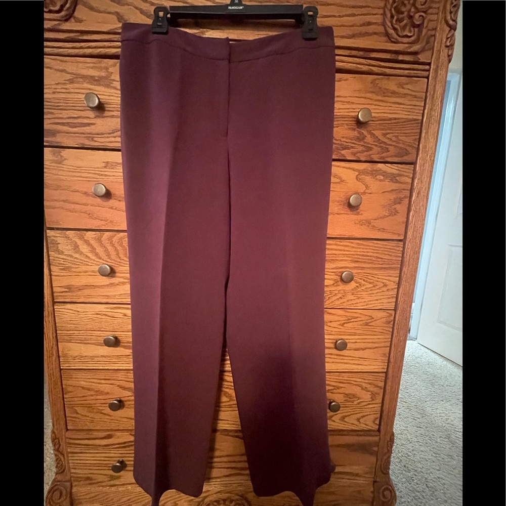 Casual Corner Burgundy Lined Dress Pants